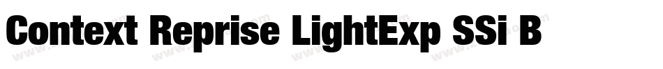 Context Reprise LightExp SSi Bold字体转换